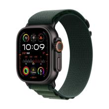 Apple Watch Ultra 2 (2024) 49mm Natural Titanium Case with Dark Green Alpine Loop Large