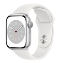 Apple Watch S8 41mm Silver Aluminum Case / Silver Sport Band
