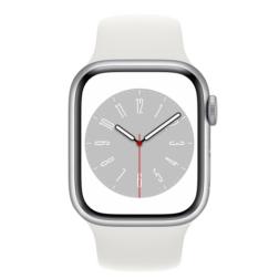 Apple Watch S8 41mm Silver Aluminum Case / Silver Sport Band